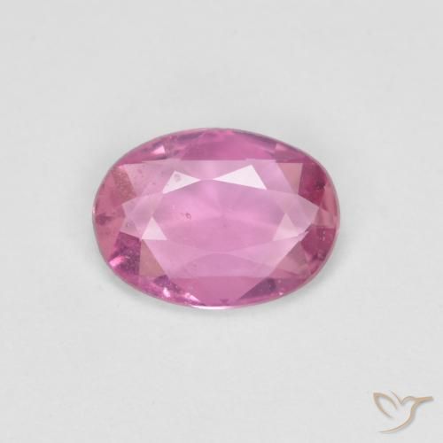 0.64ct 자연스러운 인텐스 핑크 사파이어, 타원형, VS