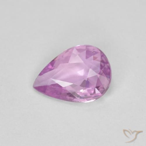 0.56ct 자연스러운 미디엄 퍼플 사파이어, 배 모양, VS