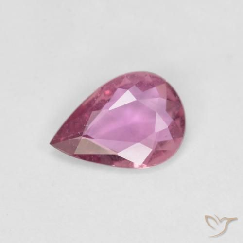 0.53ct 자연스러운 미디엄 핑크 사파이어, 배 모양, VS