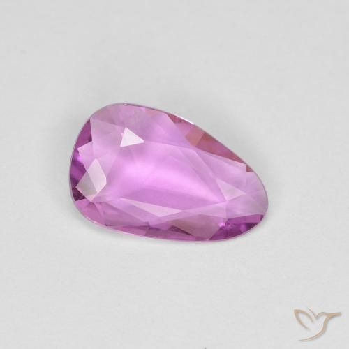 0.72ct 자연스러운 분홍빛이 도는 보라색 사파이어, 팬시한, VS
