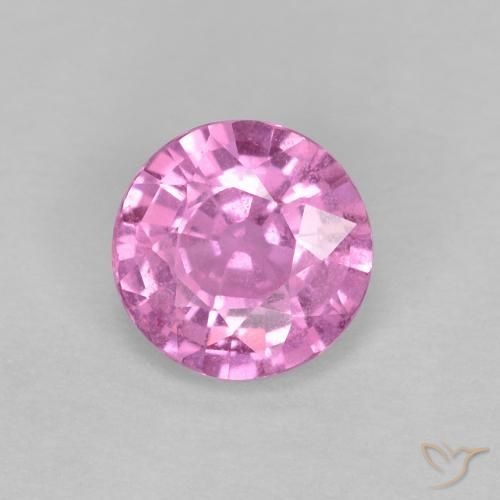 0.60ct 자연스러운 미디엄 핑크 사파이어, 둥근, VS