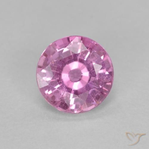 0.58ct 자연스러운 인텐스 핑크 사파이어, 둥근, VS