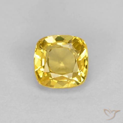 0.54ct 자연스러운 골든 사파이어, 방석, VVS-VS