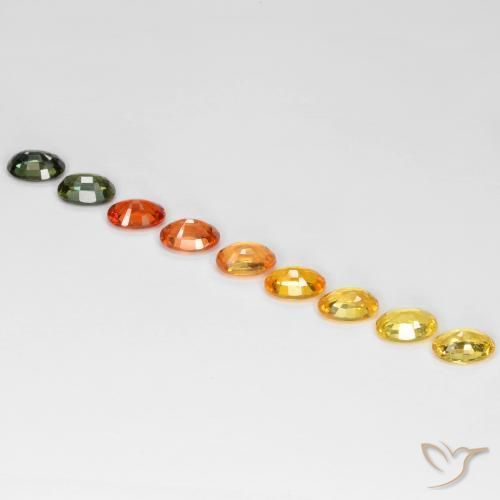 5.84캐럿 천연 다색 사파이어 보석, 타원형, VS