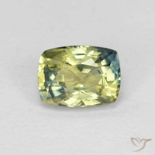 1.18ct 자연스러운 다색 사파이어, 방석, VS