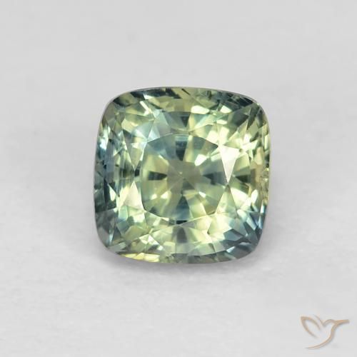 0.98ct 자연스러운 다색 사파이어, 방석, VS