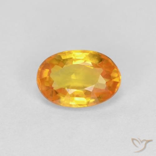 0.66ct 자연스러운 살구 오렌지 사파이어, 타원형, VVS-VS