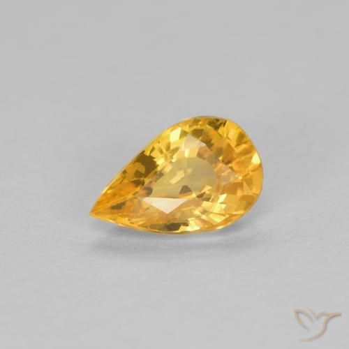 0.47ct 자연스러운 골든 사파이어, 배 모양, VVS-VS