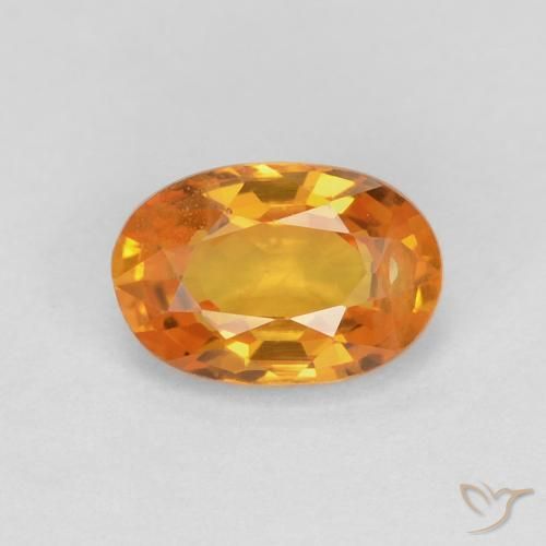 0.69ct 자연스러운 금 사파이어, 타원형, VS