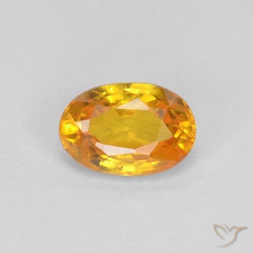 0.62ct 자연스러운 금 사파이어, 타원형, VVS