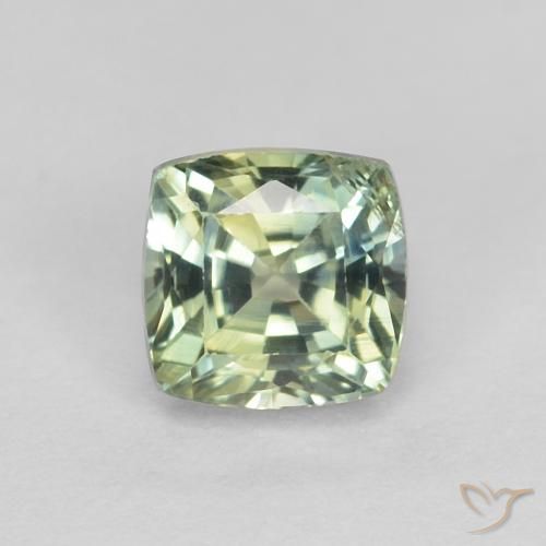 0.84ct 자연스러운 다색 사파이어, 방석, VS