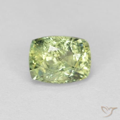 0.83ct 자연스러운 황록색 사파이어, 방석, VS-SI, Photo A