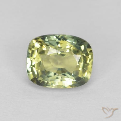 0.73ct 자연스러운 다색 사파이어, 방석, VVS
