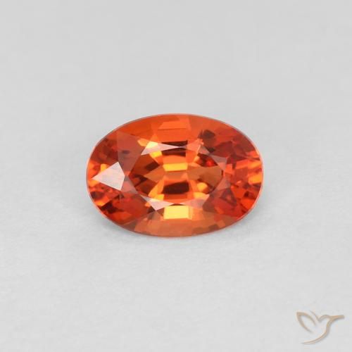 0.49ct 자연스러운 인텐스 레드 사파이어, 타원형, VVS