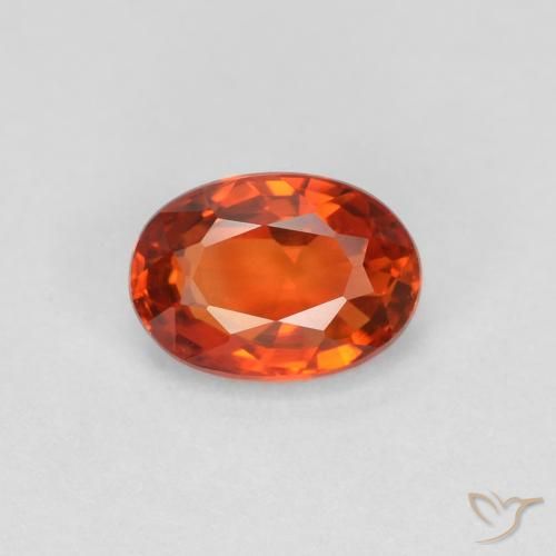 0.64ct 자연스러운 붉은 오렌지 사파이어, 타원형, VVS