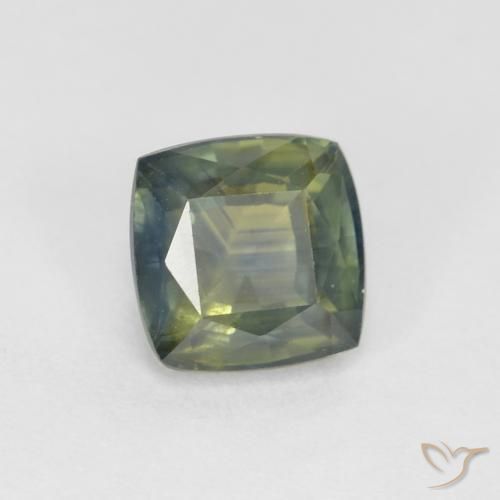 0.97ct 자연스러운 다색 사파이어, 방석, VS