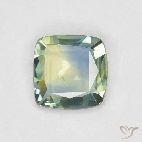 0.66ct 자연스러운 다색 사파이어, 방석, VVS