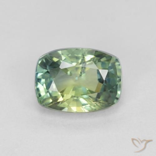 1.22ct 자연스러운 다색 사파이어, 방석, VS