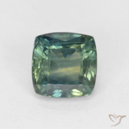1.14ct 자연스러운 다색 사파이어, 방석, VVS-VS