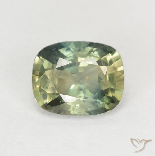 1.40ct 자연스러운 다색 사파이어, 방석, VS