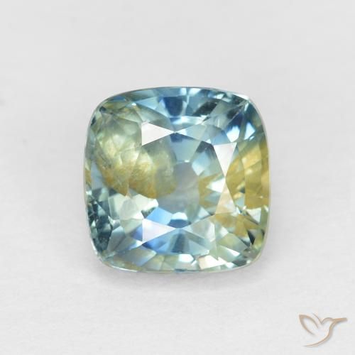 1.15ct 자연스러운 다색 사파이어, 방석, VS