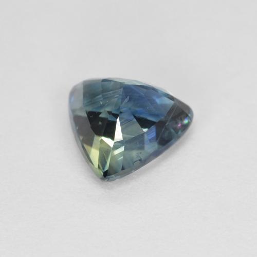 1.04캐럿 천연 녹청색 사파이어, 트릴리언, 6.2×5.8 mm, VS