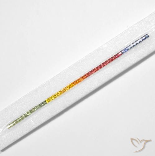8.50캐럿 천연 다색 사파이어 보석, 정사각형, VS