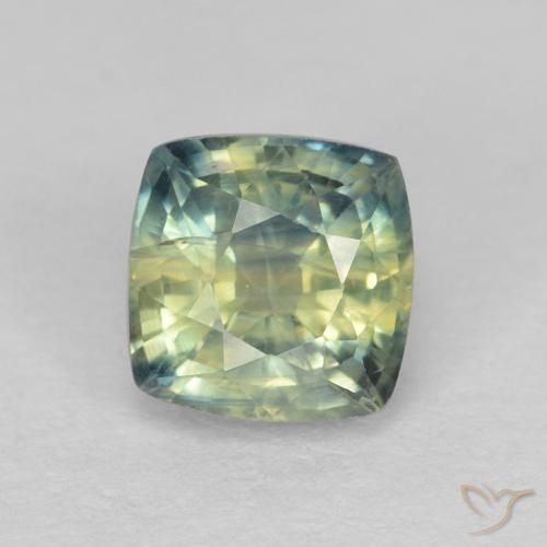 0.94ct 자연스러운 다색 사파이어, 방석, VS-SI