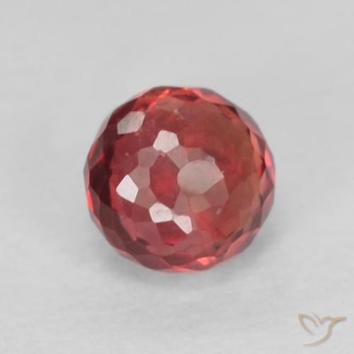 0.39캐럿 천연 Intense Reddish Pink 사파이어, 둥근, VVS-VS