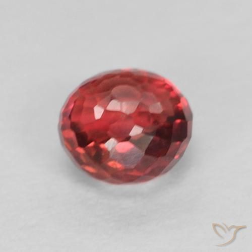 0.39캐럿 천연 Intense Reddish Pink 사파이어, 둥근, VVS-VS