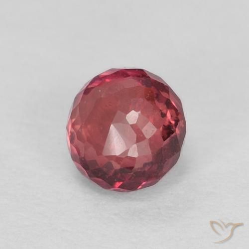 0.41캐럿 천연 Medium Dark-Red 사파이어, 둥근, VVS