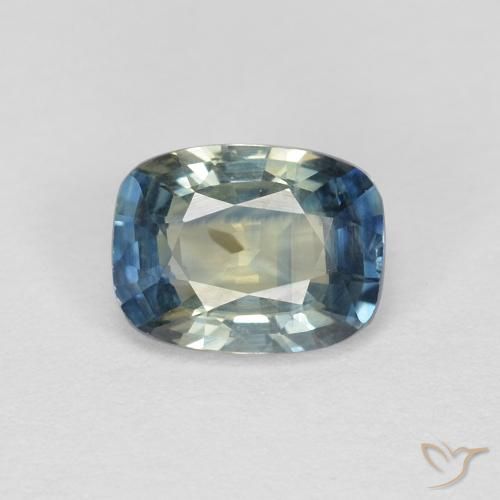 1.07ct 자연스러운 다색 사파이어, 방석, VS-SI