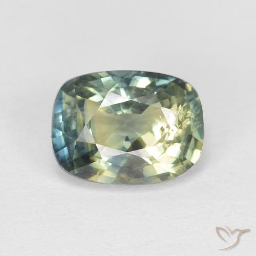 1.18ct 자연스러운 다색 사파이어, 방석, VS-SI