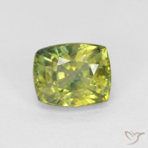 0.98캐럿 천연 Medium Light Green 사파이어, 방석, VVS-VS