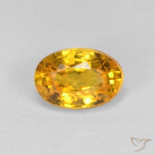 0.70ct 자연스러운 다크 골든 사파이어, 타원형, VVS
