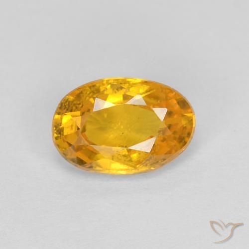 0.56ct 자연스러운 다크 골든 사파이어, 타원형, VS-SI
