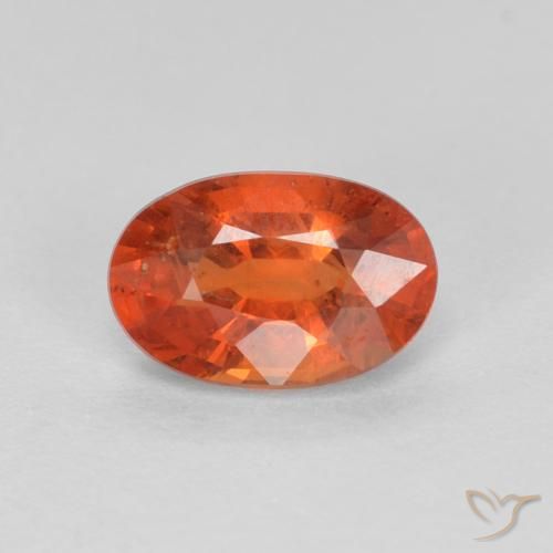 0.66ct 자연스러운 인텐스 레드 사파이어, 타원형, VS