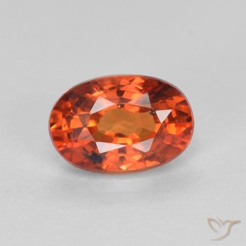 0.76ct 자연스러운 미디엄 레드 사파이어, 타원형, VS-SI