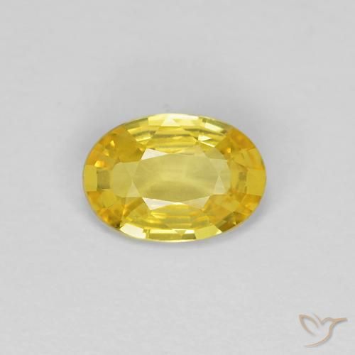 0.43ct 자연스러운 투스카니 옐로우 사파이어, 타원형, VVS