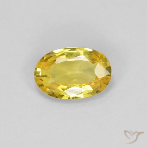 0.48ct 자연스러운 투스카니 옐로우 사파이어, 타원형, VVS-VS