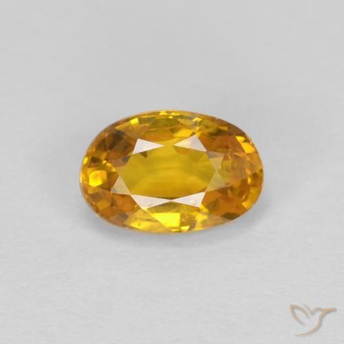 0.71ct 자연스러운 다크 골든 사파이어, 타원형, VVS