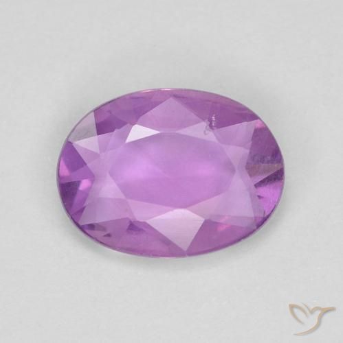0.65ct 자연스러운 미디엄 핑크빛 퍼플 사파이어, 타원형, VVS-VS