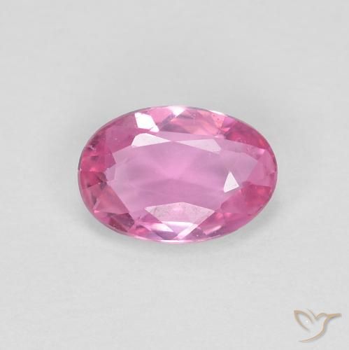 0.47ct 자연스러운 미디엄 핑크 사파이어, 타원형, VVS