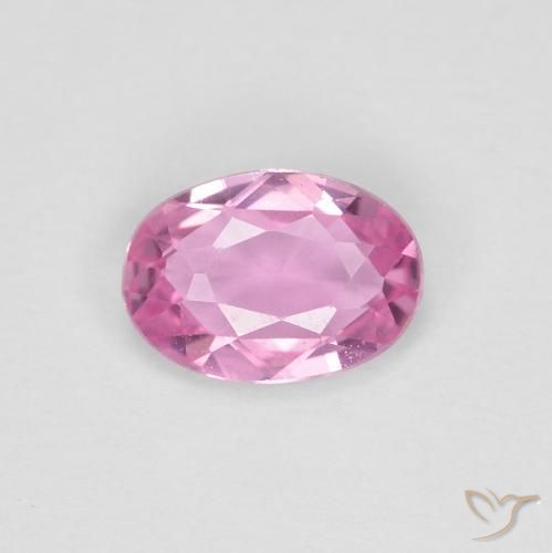 0.41ct 자연스러운 핫 핑크 사파이어, 타원형, VVS