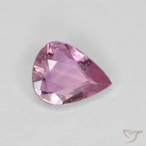 0.47ct 자연스러운 미디엄 퍼플 사파이어, 배 모양, VS