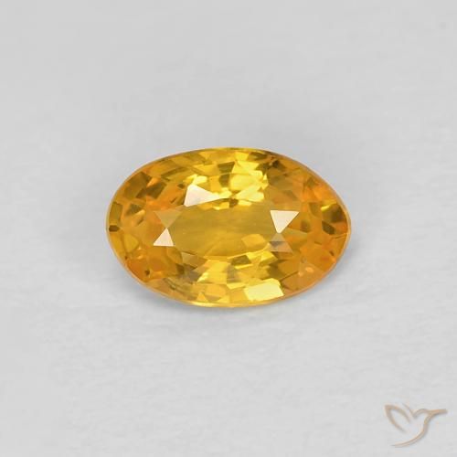0.46ct 자연스러운 오렌지-골드 사파이어, 타원형, VVS-VS