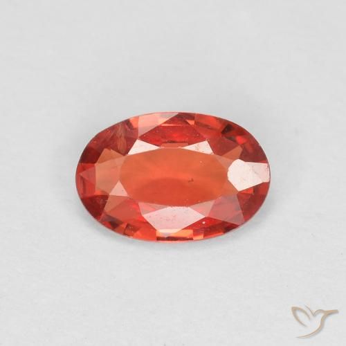 0.47ct 자연스러운 밝은 크림슨 레드 사파이어, 타원형, VS