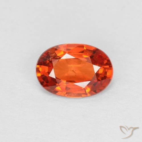 0.55ct 자연스러운 붉은 오렌지 사파이어, 타원형, VS