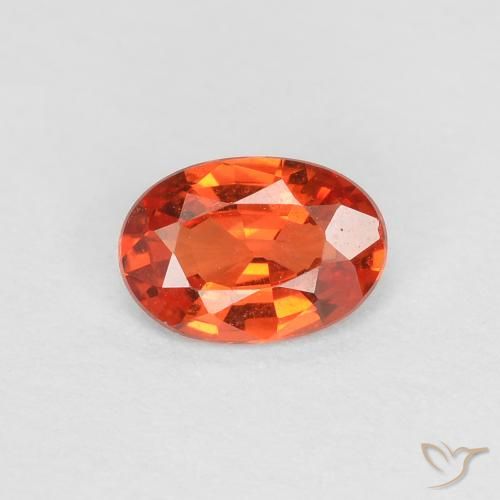 0.46ct 자연스러운 붉은 오렌지 사파이어, 타원형, VS