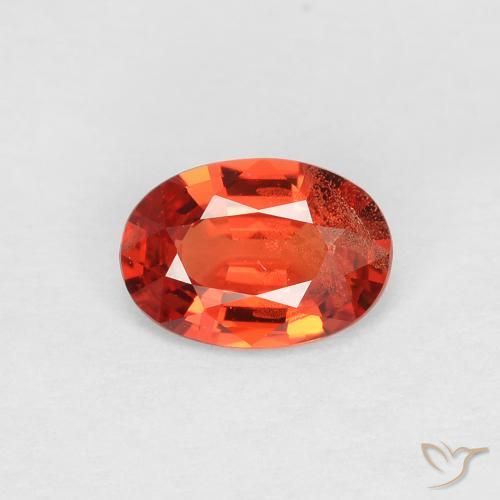 0.50ct 자연스러운 미디엄 레드 사파이어, 타원형, VS